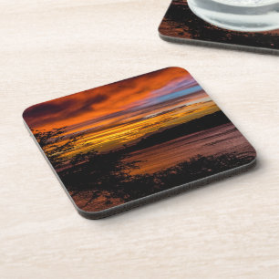 Dessous-de-verre Coucher de soleil à Praia, Cap Vert
