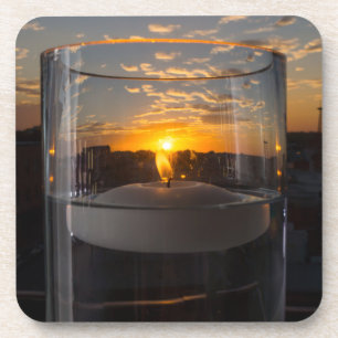 Dessous-de-verre Coucher de soleil aux chandelles
