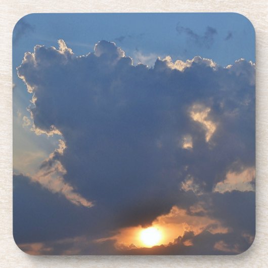 Dessous-de-verre Coucher de soleil avec formation Teacup Cloud par (Devant)