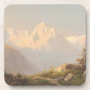 Dessous-de-verre Coucher de soleil dans les montagnes - Carl Lafite