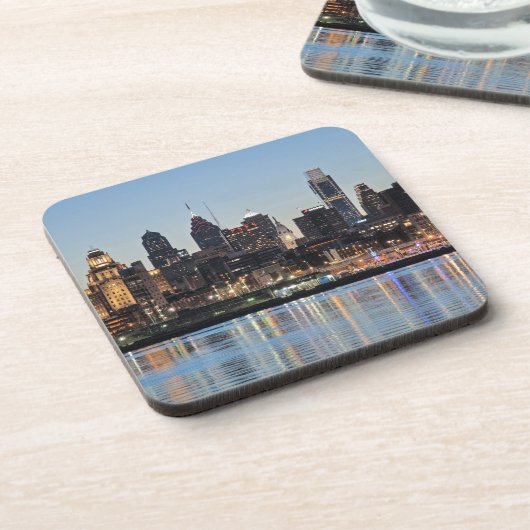 Dessous-de-verre coucher de soleil de Philly (Côté gauche)