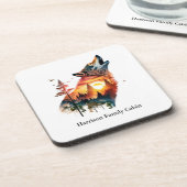 Dessous-de-verre Coucher de soleil double exposition loup hurlant p (Côté gauche)