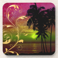 Coucher de soleil hula + volutes de filigrane PixD