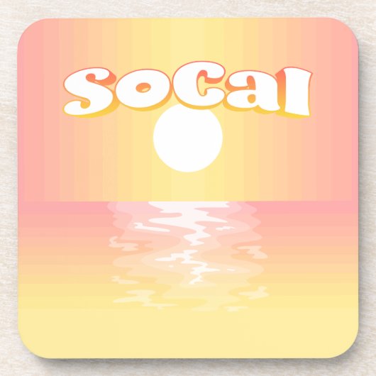 Dessous-de-verre Coucher de soleil SoCal (Devant)