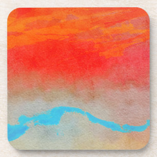 Dessous-de-verre Coucher de soleil sur l'océan Abstrait