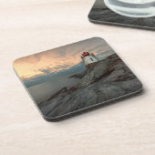 Dessous-de-verre Coucher du soleil au phare de colline de château (Côté gauche)