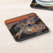 Dessous-de-verre Coucher du soleil de Santorini, Grèce (Côté gauche)