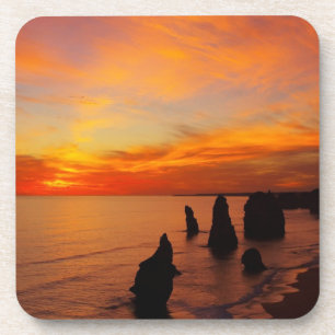 Dessous-de-verre Coucher du soleil, douze apôtres, Port Campbell N