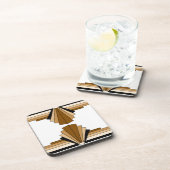 Dessous-de-verre Couches Art Déco en Tan (Côté Droit)