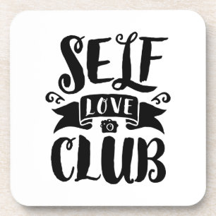 Dessous-de-verre Couleur Arrière - plan personnalisé Self Love Club