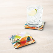 Dessous-de-verre Couleur de fond DIY surfeurs de riptide PixDezines (Côté Droit)