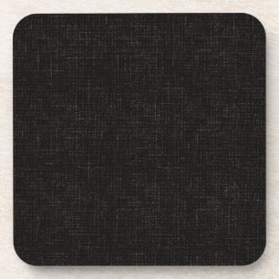 Dessous-de-verre Couleur solide texturée noire