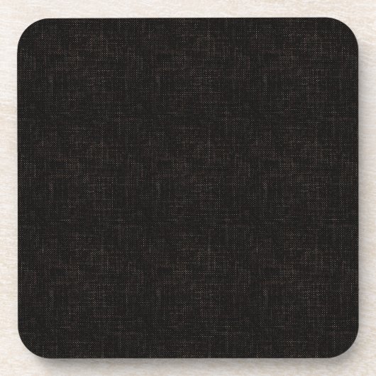 Dessous-de-verre Couleur solide texturée noire (Devant)