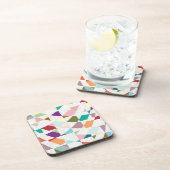 Dessous-de-verre Couleurs Abstraites Damask (Côté Droit)