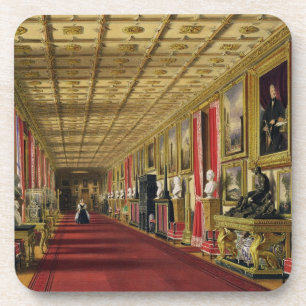 Dessous-de-verre Couloir du sud, château de Windsor, 1838