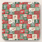 Dessous-de-verre Country patchwork christmas pattern (Devant)