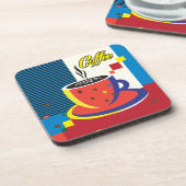 Dessous-de-verre Coupe de café Abstraite" Pop Art tendance RETRO él (Côté gauche)