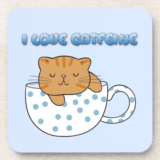 Dessous-de-verre Coupe Kawaii de fée de chat (Devant)