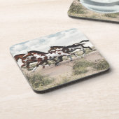 Dessous-de-verre Courez comme le vent - Galloping Paint Horses (Côté gauche)