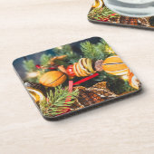 Dessous-de-verre Couronne de Noël (Côté gauche)