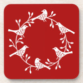 Dessous-de-verre Couronne d'oiseaux Moderne Scandinave (Devant)