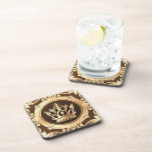Dessous-de-verre Couronne Dorée Élégante (Côté Droit)