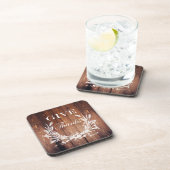 Dessous-de-verre couronne rustique de thanksgiving en bois de grang (Côté Droit)