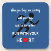 Dessous-de-verre Course avec motivation pour les sports cardiaques (Devant)