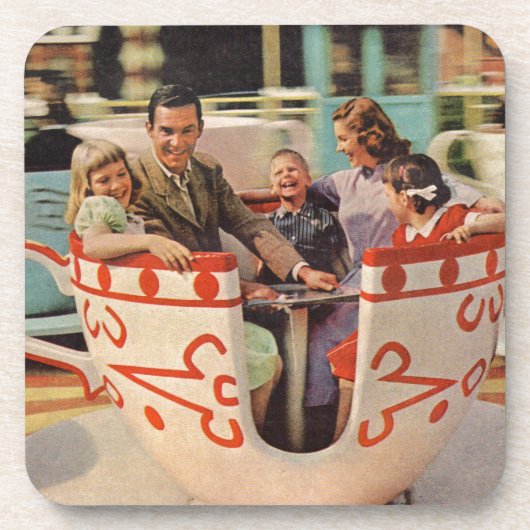 Dessous-de-verre course de thé au parc d'attractions (Devant)