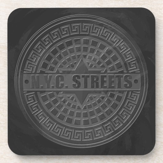 Dessous-de-verre Couvercles de trou en marbre noir (Devant)