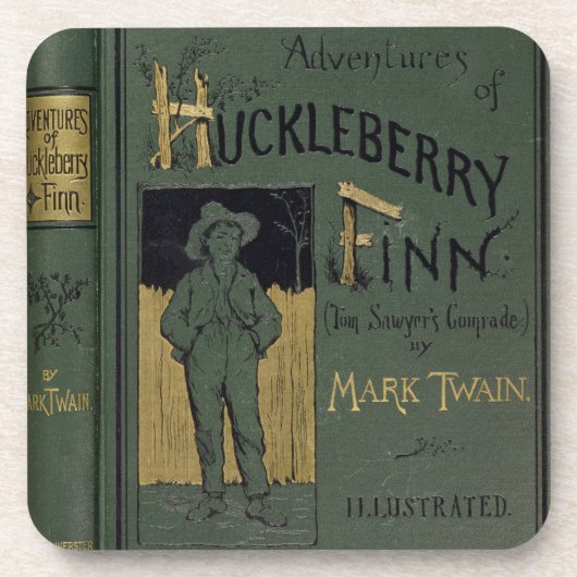 Dessous-de-verre Couverture des "aventures de Huckleberry Finn" par (Devant)