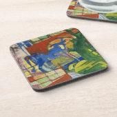 Dessous-de-verre Cow bleue, 1914 (tempera sur le papier) (Côté gauche)