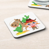 Dessous-de-verre Cow-girl et cheval (Côté gauche)