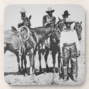 Dessous-de-verre Cowboys noirs chez Bonham, le Texas, c.1890 (photo