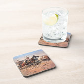 Dessous-de-verre Cowboys roping un boeuf, 1897 (huile sur la toile) (Côté Droit)