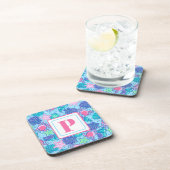 Dessous-de-verre Crabe coquille de la plage de Preppy Monogram (Côté Droit)