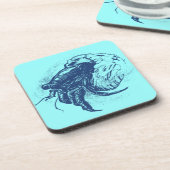 Dessous-de-verre Crabe ermite en bleu foncé (Côté gauche)