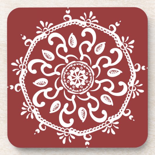 Dessous-de-verre Cranberry Mandala (Devant)