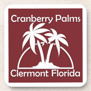 Dessous de verre Cranberry Palms
