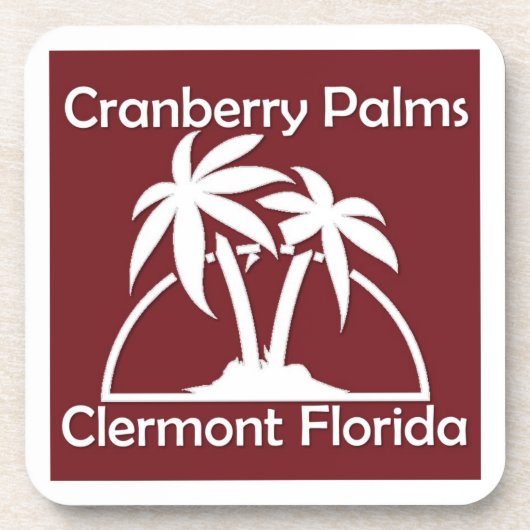 Dessous de verre Cranberry Palms (Devant)