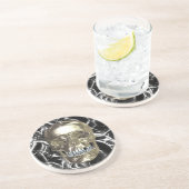 Dessous de verre crâne Chrome électrique (Côté)