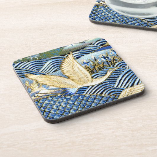 Dessous-de-verre Crane japonaise personnalisée (Côté gauche)