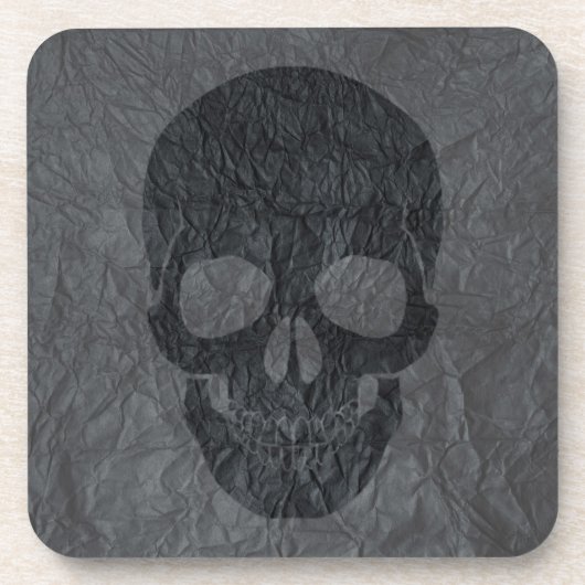 Dessous-de-verre Crâne noir (Devant)