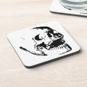 Dessous-de-verre Crâne noir blanc (Côté gauche)