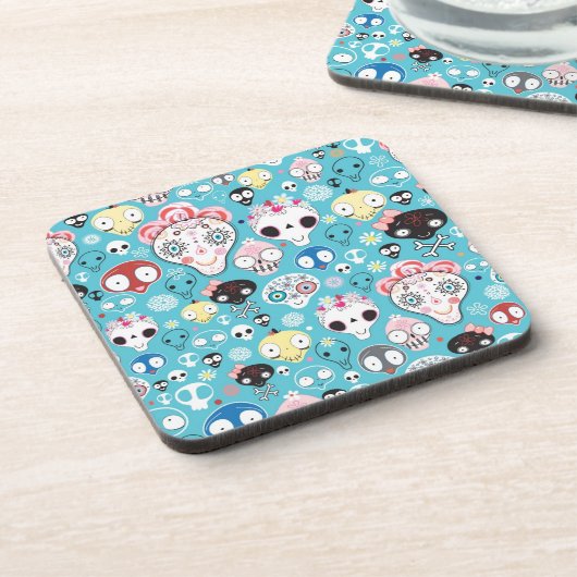 Dessous-de-verre Crâne riant de texture (Côté gauche)