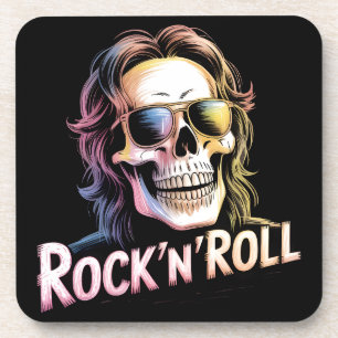 Dessous-de-verre Crâne Rock'n'Roll de Zombi Rocker