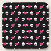 Dessous-de-verre Crânes et coeurs (Devant)