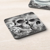 Dessous-de-verre Crânes et gothique Rose (Côté gauche)