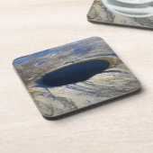 Dessous-de-verre Cratère aérienne Pingualuit, Québec, Canada. (Côté gauche)