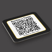 Dessous-de-verre Create Your Own QR Code | Black White Gold Border
